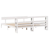 Bed Frame without Mattress White 180x200 cm Super King Solid Wood Pine 3305807
