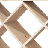 Wine Rack 2 pcs Natural 62 x 25 x 62 cm Solid Pine Wood 893318