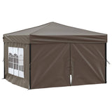 Folding Party Tent with Sidewalls Taupe 3x3 m 93526