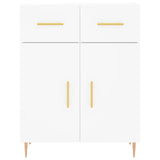 Highboard White 69.5x34x180 cm Engineered Wood 3198137