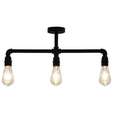281628 Ceiling Lamp Black 3 x E27 Bulbs