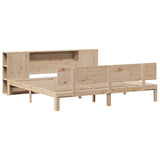 Bookcase Bed without Mattress 180x200 cm Super King Solid Wood Pine 3322638