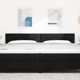 Headboard Height Adjustable with Headboard Black 200 cm Fabric 42007191