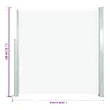Patio Retractable Side Awning 140x300 cm Cream 317875
