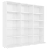 CD Cabinet High Gloss White 100x23x89.5 cm Engineered Wood 801793