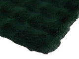 Anti-Slip Faux Rabbit Fur Blanket Olite Dark Green 130 x 150 cm 42021817