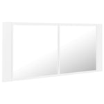 ZNTS LED Bathroom Mirror Cabinet White 100x12x45 cm Acrylic 804980