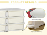 Kids Storage Unit, with Six Drawers - Cream T3398P347680