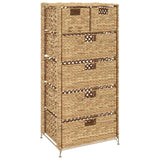 Storage Unit with 6 Baskets 47x37x100 cm Water Hyacinth 245493