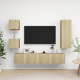 ZNTS 5 Piece TV Cabinet Sets Sonoma Oak Engineered Wood 3079011
