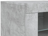 Sideboard with LED Lights Concrete Grey 60.5x37x67 cm 836619