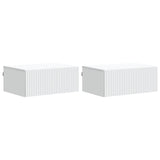Wall-Mounted Bedside Cabinet 2 pcs White 49 x 34.5 x 20 cm 898446