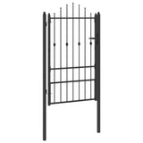 Fence Gate HORST 100 x 150 cm Metal Black Lockable 42034051