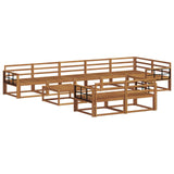 Outdoor Sofa Set 9 pcs Natural Solid Acacia Wood 3367797