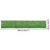 Balcony Screen with Green Leaves 600x100 cm 315502