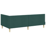 Corner Bed Frame Dark Green 90 cm x 200 cm Velvet 42016193