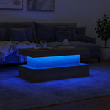 Coffee Table with LED Lights Sonoma Oak 90x50x40 cm 839849