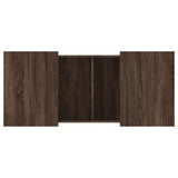 Coffee Table Brown Oak 80x55x40 cm Engineered Wood 840869