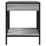 Bedside Table with Infinity LED Grey Sonoma 40x40x49 cm 3284099