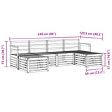 Sofa Sets 6 pcs Natural Solid Acacia Wood 3375234