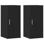 Shoe Cabinets 2 pcs Black 32x35x70 cm Engineered Wood 808957