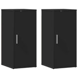 Shoe Cabinets 2 pcs Black 32x35x70 cm Engineered Wood 808957
