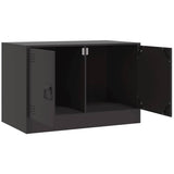 TV Cabinets 2pcs Black 67x39x44 cm Steel 841632