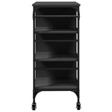 Kitchen Trolley Black 87.5x38.5x84.5 cm Engineered Wood 842386
