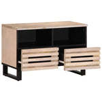 TV Cabinet White 70x34x46 cm Solid Wood Mango 377444