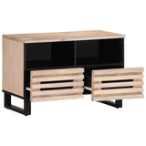 TV Cabinet White 70x34x46 cm Solid Wood Mango 377444