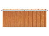 Outdoor Storage Box Wood 129 x 67 x 65 cm Galvanised Steel 42039097