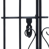 ZNTS Ornamental Garden Gate Wrought Iron 122x20.5x100 cm 49419