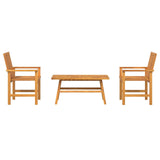 Garden Lounge Set 3 pcs Brown Solid Acacia Wood 3154131