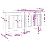 Radiator Covers 2 pcs White MDF 172 cm 276005
