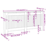 Radiator Covers 2 pcs White MDF 172 cm 276005