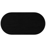 Table Top Dark Brown 120x60x2 cm Solid Wood Oak Oval 4009079