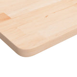 Square Table Top 50x50x2.5 cm Untreated Solid Wood Oak 342929