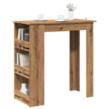 ZNTS Bar Table with Storage Rack Artisan Oak 102x50x103.5 cm 856763