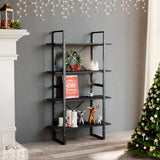 4-Tier Book Cabinet Grey 80x30x140 cm Engineered Wood 806459