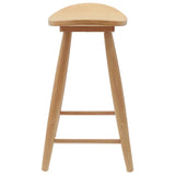 Dining Chairs 2 pcs Natural 46 x 37 x 63 cm Solid Rubber Wood 42020459