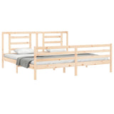 Bed Frame without Mattress 200x200 cm Solid Wood 3194721