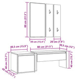 Hallway Furniture Set Old Wood Engineered Wood 3329171