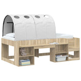 Bed Tunnel 2 pcs White 211 x 67.5 x 2 cm Polyester 893714