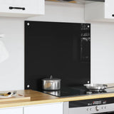 Kitchen Backsplash Black 70 x 60 cm Tempered Glass 42018034