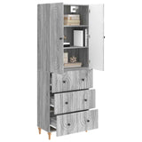Cabinet Set 2 pcs Grey Sonoma 66 x 34.5 x 90 cm Engineered Wood 3416463