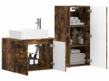 Bathroom Furniture Set 2 pcs Smoked Oak 33 x 34.5 x 100 cm 3406128