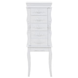 Free Standing Jewelery Cabinet White 246959