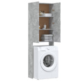 Washing Machine Cabinet Concrete Grey 64x25.5x190 cm 808417