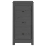 Sideboards 2 pcs Grey 40x35x80 cm Solid Wood Pine 813744
