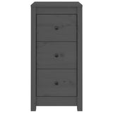 Sideboards 2 pcs Grey 40x35x80 cm Solid Wood Pine 813744